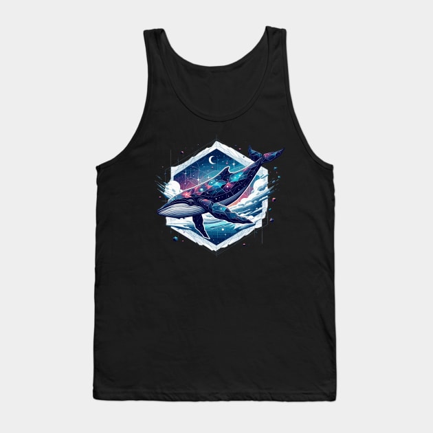 Celestial Space Voyager: Galactic Whale Tank Top by Graphic Wonders Emporium
